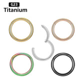 1PS G23 Titanium High Segment Rings Small Septum Piercing