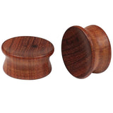 2Pcs Natural Wood Ear Gauges Plugs And Tunnels