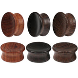 2Pcs Natural Wood Ear Gauges Plugs And Tunnels