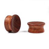 2Pcs Natural Wood Ear Gauges Plugs And Tunnels