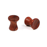 2Pcs Natural Wood Ear Gauges Plugs And Tunnels