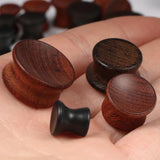2Pcs Natural Wood Ear Gauges Plugs And Tunnels