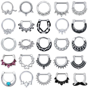 ZS 316L Stainless Steel Nose Rings 14G/16G Septum Piercing