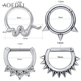 ZS 316L Stainless Steel Nose Rings 14G/16G Septum Piercing