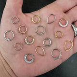 ZS 316L Stainless Steel Nose Rings 14G/16G Septum Piercing