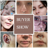 ZS 316L Stainless Steel Nose Rings 14G/16G Septum Piercing