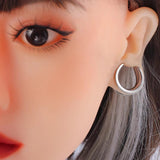 2PCS Saddle Ear Tunnels Plugs Stainless Steel Ear Gauges Stretchers