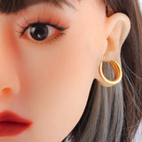 2PCS Saddle Ear Tunnels Plugs Stainless Steel Ear Gauges Stretchers