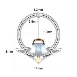 Devil Septum Ring for Halloween Party Stainelss Steel Angle Studs Earring