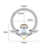 Devil Septum Ring for Halloween Party Stainelss Steel Angle Studs Earring