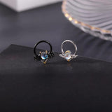 Devil Septum Ring for Halloween Party Stainelss Steel Angle Studs Earring
