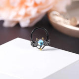 Devil Septum Ring for Halloween Party Stainelss Steel Angle Studs Earring