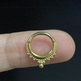 Surgical Steel Nose Ring Opal Stone High Segment Ring Small Septum Piercing