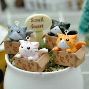 6Pcs/Lot Cat Cartoon Resin 3D Charms Pendant For DIY Jewelry