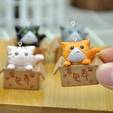 6Pcs/Lot Cat Cartoon Resin 3D Charms Pendant For DIY Jewelry