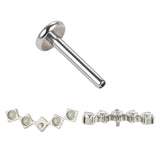 ASTM F136 Titanium 5 Prong CZ Top Ear Studs