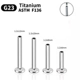 10Pcs ASTM F136 Titanium Piercing Ring Earrings 14G 16G Internally Threaded Base