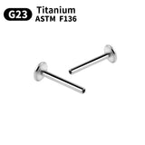10Pcs ASTM F136 Titanium Piercing Ring Earrings 14G 16G Internally Threaded Base