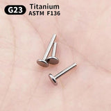 10Pcs ASTM F136 Titanium Piercing Ring Earrings 14G 16G Internally Threaded Base