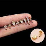 Titanium Stud Earring Labret Lip Piercing Jewelry