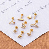 Titanium Stud Earring Labret Lip Piercing Jewelry