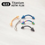 10PCS G23 Titanium Piercing Labret Lip Stud Eyebrow C rod