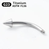 10PCS G23 Titanium Piercing Labret Lip Stud Eyebrow C rod