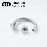 10PCS G23 Titanium Piercing Labret Lip Stud Eyebrow C rod