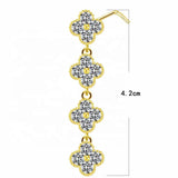 Long Dangle Flower Nose Rings Stainless Steel Nose Studs Piercing