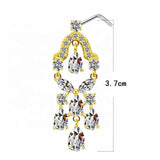 Long Dangle Flower Nose Rings Stainless Steel Nose Studs Piercing