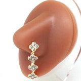 Long Dangle Flower Nose Rings Stainless Steel Nose Studs Piercing