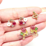 Long Dangle Flower Nose Rings Stainless Steel Nose Studs Piercing