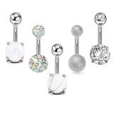 5pcs Stainless Steel Belly Button Rings Sexy Women Body Piercing Jewelry