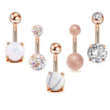 5pcs Stainless Steel Belly Button Rings Sexy Women Body Piercing Jewelry