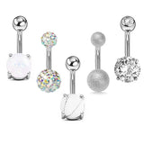 5pcs Stainless Steel Belly Button Rings Sexy Women Body Piercing Jewelry