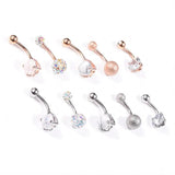 5pcs Stainless Steel Belly Button Rings Sexy Women Body Piercing Jewelry