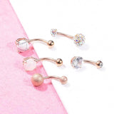 5pcs Stainless Steel Belly Button Rings Sexy Women Body Piercing Jewelry