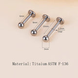 4Pcs G23 Titanium Lip Ring Ball Ear Cartilage Labret Piercing Jewelry