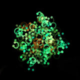 100Pcs Acrylic Circular Barbell Horseshoe Ring 16G Luminous Nose Piercing
