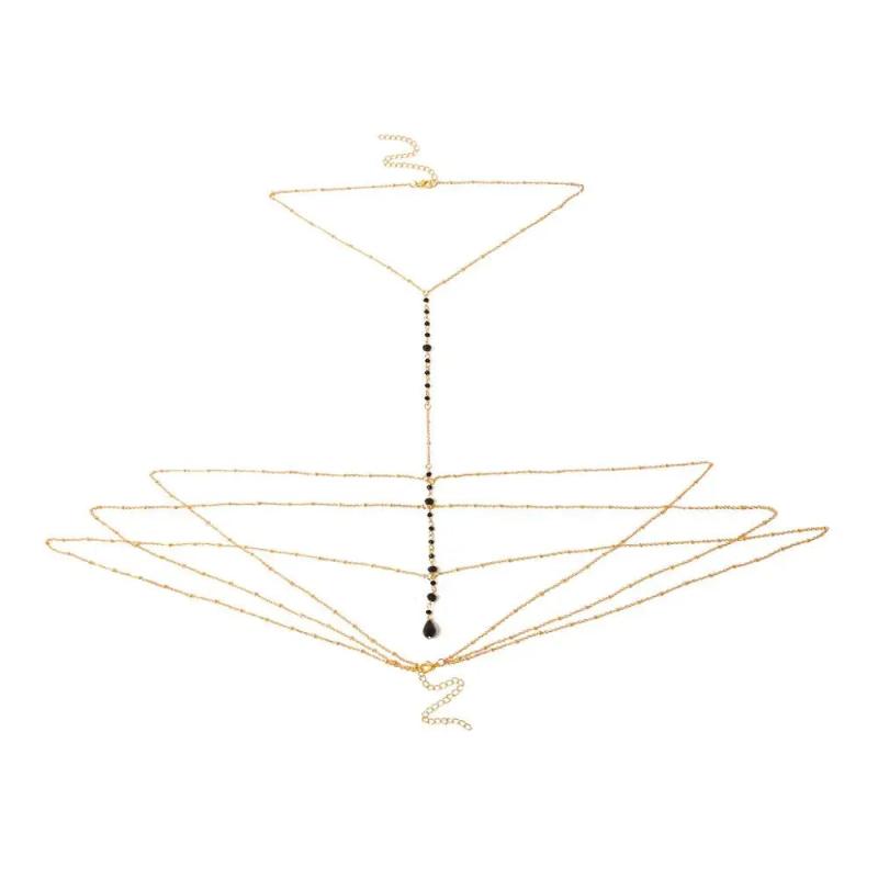 Copper Sequins Body Chain for Women Beach Party