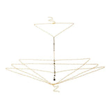 Copper Sequins Body Chain for Women Beach Party
