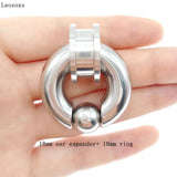 Leosoxs Ear Expander Ear Tunnels Plugs Double Flare and Captive Hoop Rings
