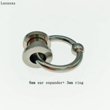 Leosoxs Ear Expander Ear Tunnels Plugs Double Flare and Captive Hoop Rings