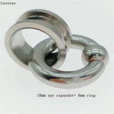 Leosoxs Ear Expander Ear Tunnels Plugs Double Flare and Captive Hoop Rings