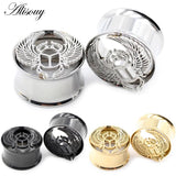 2pcs Ladybug Ear Tunnels Stainless Steel