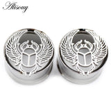 2pcs Ladybug Ear Tunnels Stainless Steel