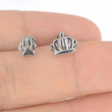 Titanium Crown Lip Labret Paw Studs Earrings 6/8mm