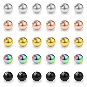 Universal Piercing Replacement Balls 14G 16G Body Jewelry Barbell Parts