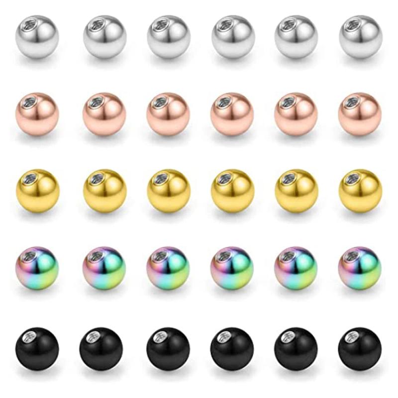 Universal Piercing Replacement Balls 14G 16G Body Jewelry Barbell Parts