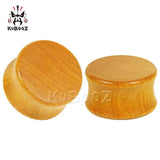 Kubooz Horn Flat Wood Ear Piercing Plugs Stretchers Earring Tunnels